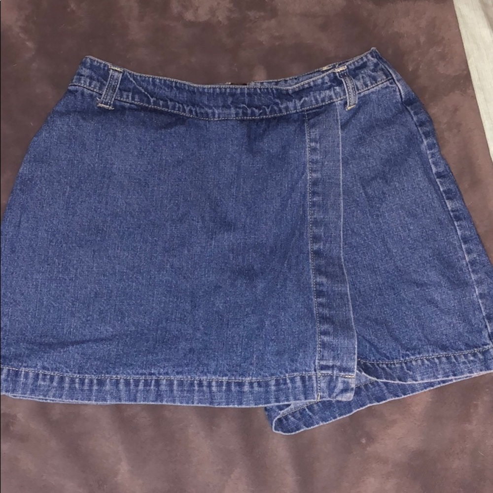 Jean enveloped skort
